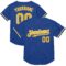Custom Royal Gold-White Mesh Authentic Throwback Baseball Jersey