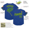 Custom Royal Kelly Green-Yellow Mesh Authentic Throwback Baseball Jersey