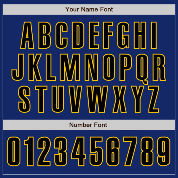 Custom Royal Black-Yellow Authentic Baseball Jersey