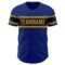Custom Royal Black-Old Gold Authentic Baseball Jersey