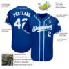 Custom Royal White-Light Blue Authentic Baseball Jersey