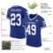 Royal0729-1 Custom Royal White Mesh Authentic Throwback Football Jersey