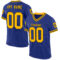 Royal0730 Custom Royal Gold-Black Mesh Authentic Throwback Football Jersey