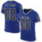 Royal0731 Custom Royal Black-White Mesh Authentic Throwback Football Jersey