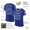 Custom Royal White Mesh Authentic Throwback Football Jersey