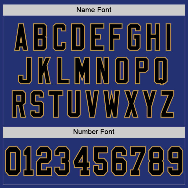 Custom Royal Black-Old Gold Mesh Authentic Throwback Football Jersey