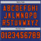 Royal0786-3 Custom Royal Orange-Black Mesh Authentic Throwback Football Jersey