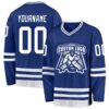 Custom Royal White Hockey Jersey