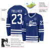 Custom Royal White Hockey Jersey