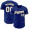 Custom Royal White-Old Gold Authentic Baseball Jersey