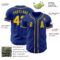 Custom Royal Yellow Authentic Baseball Jersey
