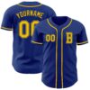 Custom Royal Yellow Authentic Baseball Jersey