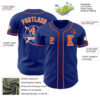 Custom Royal Orange-White Authentic Baseball Jersey