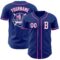 Custom Royal White-Pink Authentic Baseball Jersey