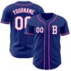 Custom Royal White-Pink Authentic Baseball Jersey