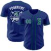 Custom Royal Kelly Green-White Authentic Baseball Jersey