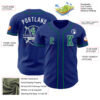 Custom Royal Kelly Green-White Authentic Baseball Jersey