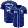 Custom Royal Light Blue-White Authentic Baseball Jersey