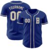 Custom Royal Cream Authentic Baseball Jersey