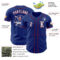Custom Royal White-Crimson Authentic Baseball Jersey