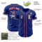 Custom Royal White-Red Authentic Baseball Jersey