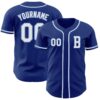 Custom Royal White-Light Blue Authentic Baseball Jersey