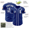 Custom Royal White-Gray Authentic Baseball Jersey
