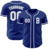 Custom Royal White-Gray Authentic Baseball Jersey