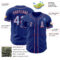 Custom Royal Light Blue-Red Authentic Baseball Jersey