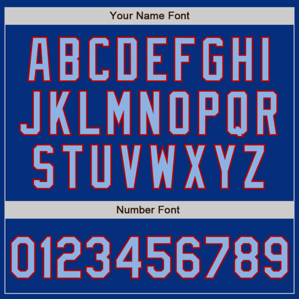 Custom Royal Light Blue-Red Authentic Baseball Jersey