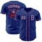 Custom Royal Light Blue-Red Authentic Baseball Jersey