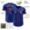 Custom Royal Light Blue-Red Authentic Baseball Jersey