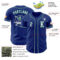Custom Royal White-Kelly Green Authentic Baseball Jersey