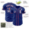 Custom Royal White-Red Authentic Baseball Jersey