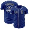 Custom Royal Black-White Authentic Baseball Jersey