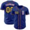 Custom Royal Yellow-Crimson Authentic Baseball Jersey