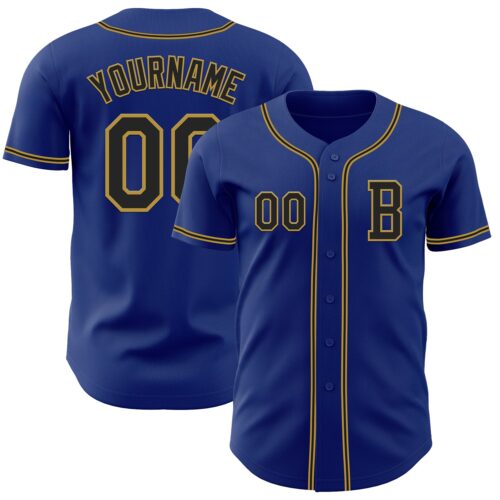 Royal0839_75bf868a-4e25-4440-a8f6-37231316ba2d Custom Royal Black-Old Gold Authentic Baseball Jersey