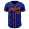 Custom Royal Orange Authentic Baseball Jersey