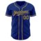 Custom Royal Old Gold Authentic Baseball Jersey