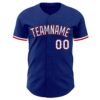 Custom Royal White-Red Authentic Baseball Jersey