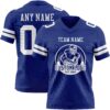 Custom Royal White Authentic Football Jersey