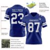 Custom Royal White Authentic Football Jersey