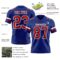 Royal0859-2 Custom Royal Red-White Authentic Football Jersey