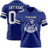 Custom Royal White-Black Authentic Football Jersey