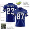 Custom Royal White-Black Authentic Football Jersey