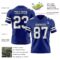 Royal0863-2 Custom Royal White-Black Authentic Football Jersey
