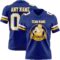 Royal0865-1 Custom Royal White-Gold Authentic Football Jersey
