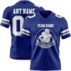 Custom Royal White-Gray Authentic Football Jersey