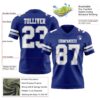 Custom Royal White-Gray Authentic Football Jersey