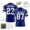 Royal0867-2 Custom Royal White-Gray Authentic Football Jersey